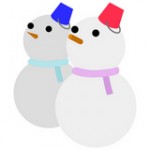 サッシの溝の雪を掻き出す助っ人・・・スキット