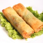 きんぴらごぼうで春巻き